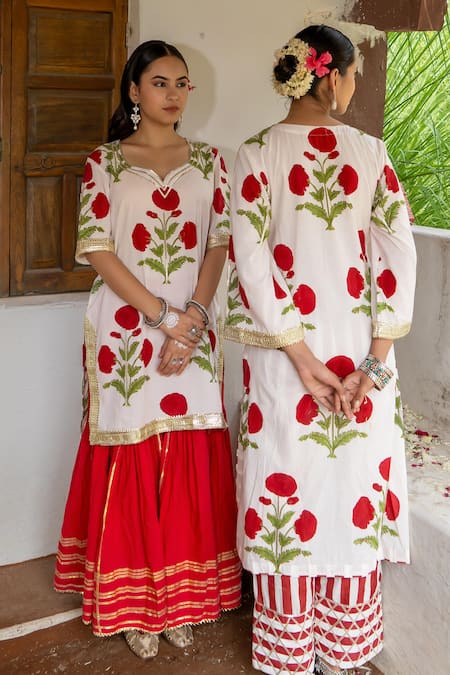 Maison Shefali Mughal Boota Print Kurta Set 