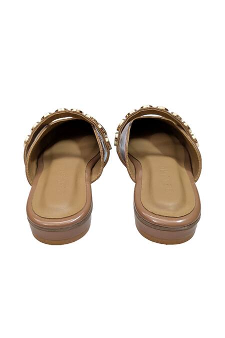 Buy_Devano_Pink Bianca Studded Mules _Online_at_Aza_Fashions