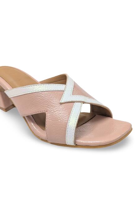 Shop_Devano_Pink Amara Cutout Block Heels _Online_at_Aza_Fashions