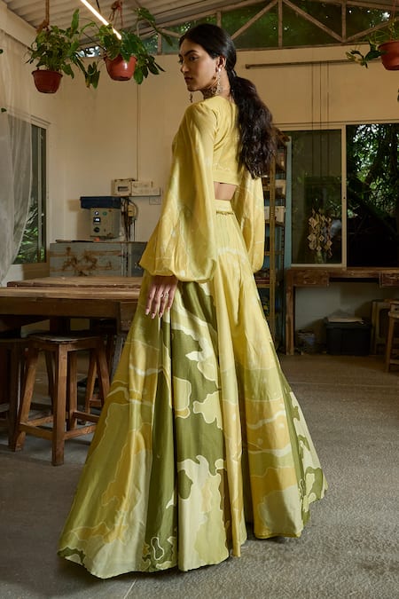 Ankita Dharman Sunshine Yellow Riya Lehenga Set 