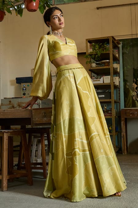 Ankita Dharman Sunshine Yellow Riya Lehenga Set 