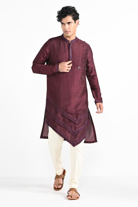 Kalpana Naik Magenta Pink Hand Embroidered Kurta Set 