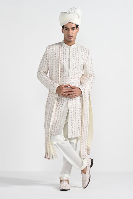 Kalpana Naik Mirror & Thread Embroidered Sherwani Set 