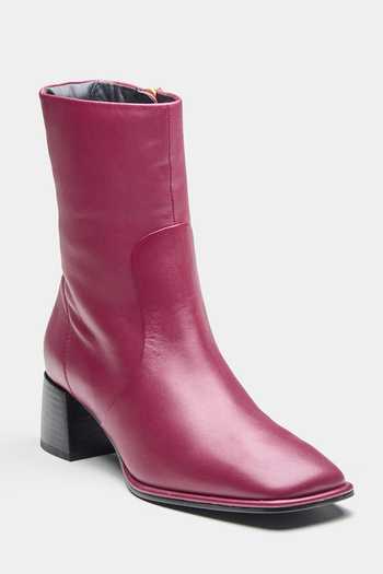 Buy_Oroh_Maroon Abigail Ankle Boots With Block Heel 