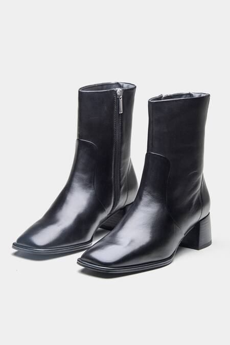 Shop_Oroh_Black Abigail Genuine Leather Block Heel Ankle Boots 