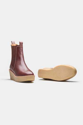 Oroh_Brown Elisa Genuine Leather Ankle Boots _Online_at_Aza_Fashions