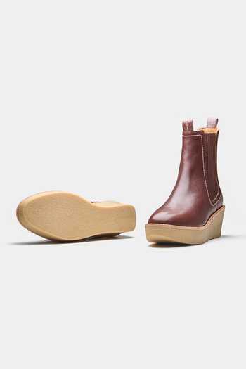 Buy_Oroh_Brown Elisa Genuine Leather Ankle Boots _Online_at_Aza_Fashions
