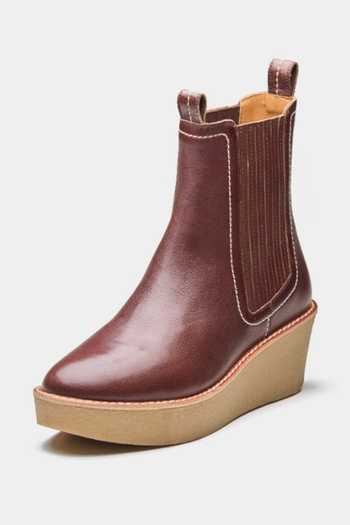 Buy_Oroh_Brown Elisa Genuine Leather Ankle Boots 