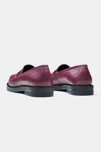 Oroh Antonia Genuine Leather Loafers with Metal Accent