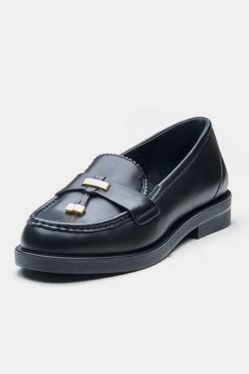 Oroh_Black Antonia Loafers With Gold-tone Tassel Detail _at_Aza_Fashions