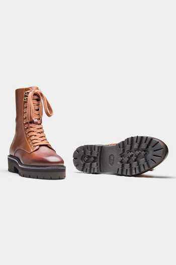 Buy_Oroh_Brown Esperanza Biker Ankle Boots _Online_at_Aza_Fashions