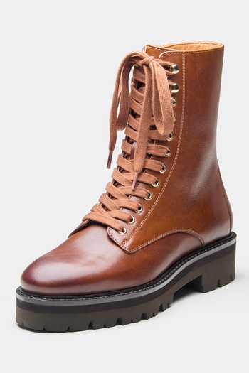 Shop_Oroh_Brown Esperanza Biker Ankle Boots 