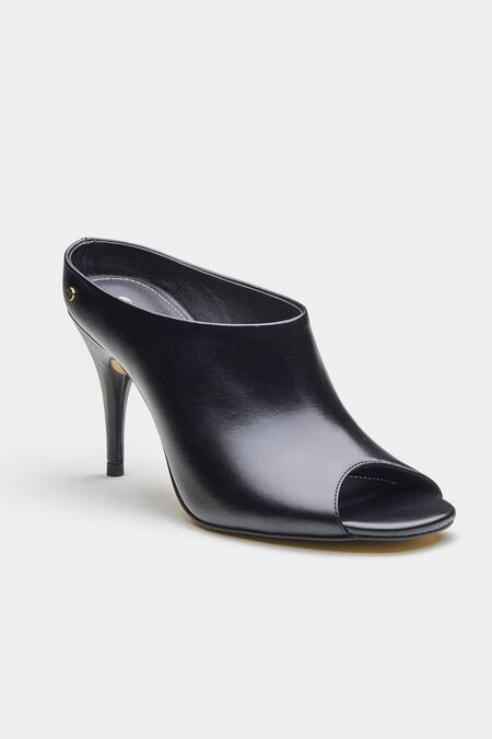Buy_Oroh_Black Celia Open Toe Pencil Heel Mules 