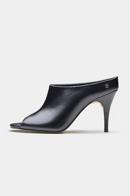 Shop_Oroh_Black Celia Open Toe Pencil Heel Mules 