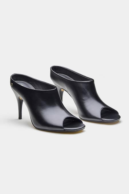 Oroh Celia Open Toe Pencil Heel Mules 