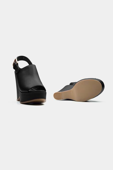 Oroh_Black Marta Open-toe Wedge Sandals _Online_at_Aza_Fashions