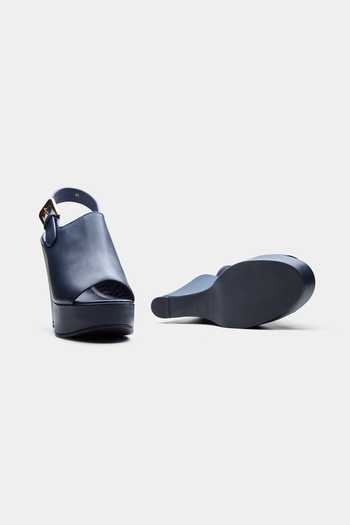 Oroh Navy Marta Open-toe Wedge Sandals Online at Aza Fashions Oroh_Navy Marta Open-toe Wedge Sandals _Online_at_Aza_Fashions