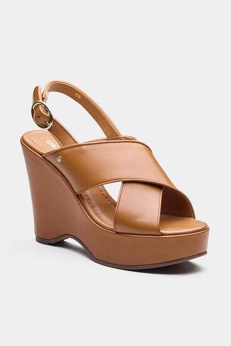 Buy_Oroh_Tan Gabriela Genuine Leather Wedge Sandals 
