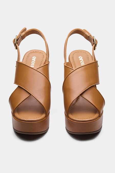 Shop_Oroh_Tan Gabriela Genuine Leather Wedge Sandals 