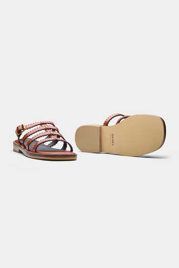 Buy Oroh Tan Ines Scallop Strap Buckle Detail Flats Online at Aza Fashions Buy_Oroh_Tan Ines Scallop Strap Buckle Detail Flats _Online_at_Aza_Fashions