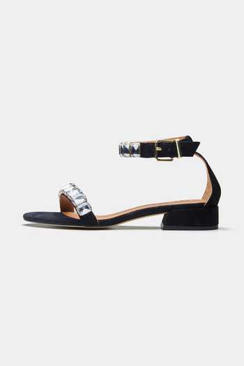 Oroh Black Stones Isla Embellished Block Heel Sandals Online at Aza Fashions Oroh_Black Stones Isla Embellished Block Heel Sandals _Online_at_Aza_Fashions