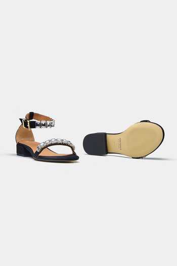 Buy Oroh Black Stones Isla Embellished Block Heel Sandals Online at Aza Fashions Buy_Oroh_Black Stones Isla Embellished Block Heel Sandals _Online_at_Aza_Fashions