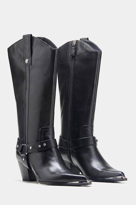 Oroh Olivia Genuine Leather Long Boots with Block Heel 