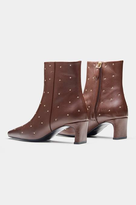 Oroh Marcela Studded Genuine Leather Ankle Boots 