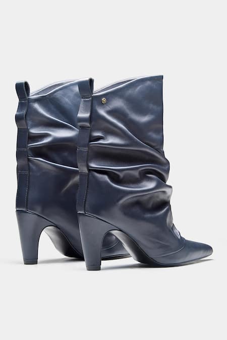 Oroh Adriana Ruched Genuine Leather Ankle Boots 