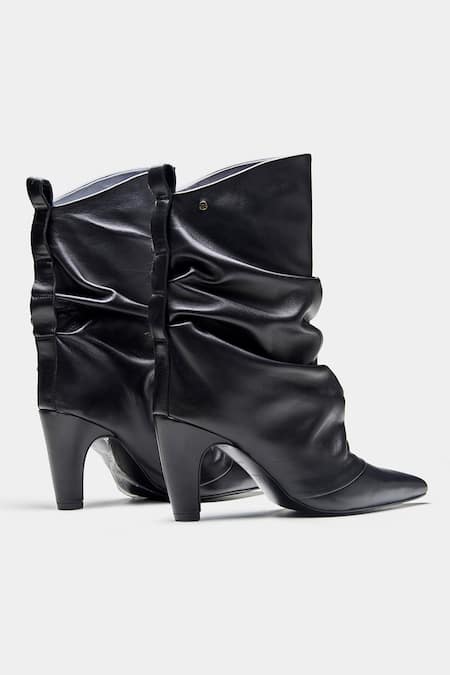 Oroh Adriana Ruched Pointed Toe Ankle Boots 