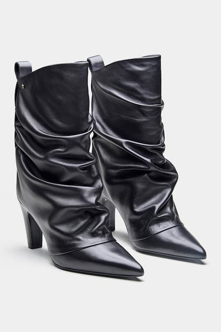 Oroh Adriana Ruched Pointed Toe Ankle Boots 