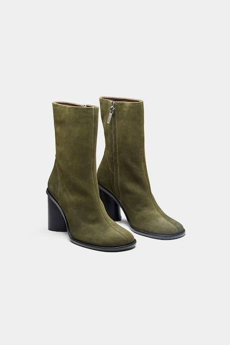 Oroh Juana Genuine Leather Block Heel Ankle Boots 