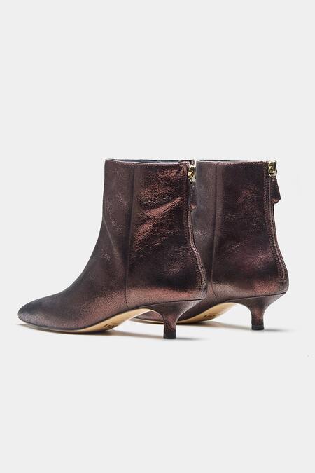 Shop_Oroh_Brown Marcia Pointed Toe Kitten Heel Ankle Boots _Online_at_Aza_Fashions