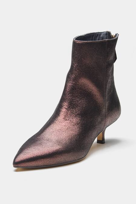 Buy_Oroh_Brown Marcia Pointed Toe Kitten Heel Ankle Boots 