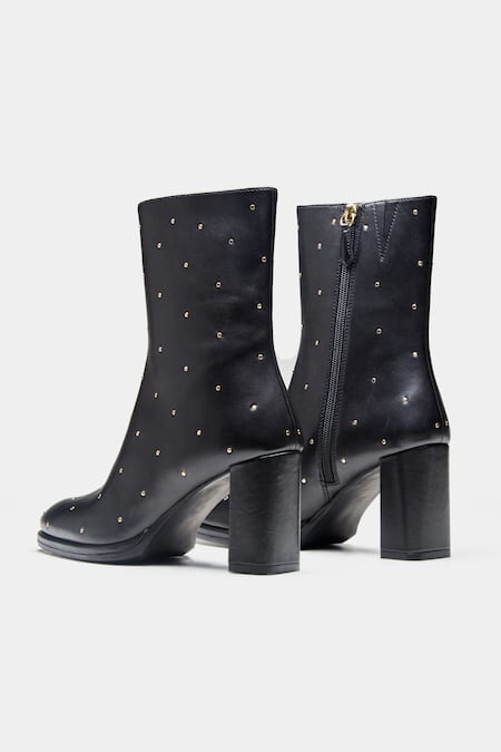 Oroh Samantha Studded Genuine Leather Ankle Boots 