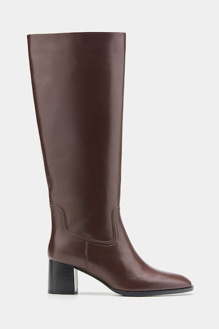 Buy_Oroh_Brown Manuela Genuine Leather Long Boots _Online_at_Aza_Fashions