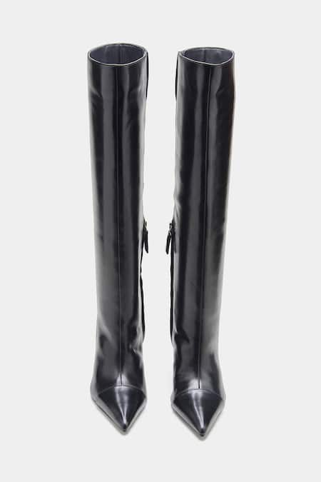 Shop Oroh Black Renata Genuine Leather Long Boots Online at Aza Fashions Shop_Oroh_Black Renata Genuine Leather Long Boots _Online_at_Aza_Fashions