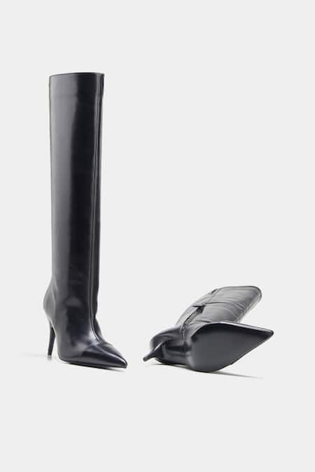 Oroh Black Renata Genuine Leather Long Boots at Aza Fashions Oroh_Black Renata Genuine Leather Long Boots _at_Aza_Fashions