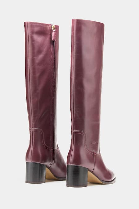 Oroh Manuela Genuine Leather Block Heel Long Boots 