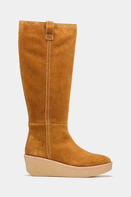 Buy_Oroh_Tan Micaela Genuine Leather Long Boots _Online_at_Aza_Fashions