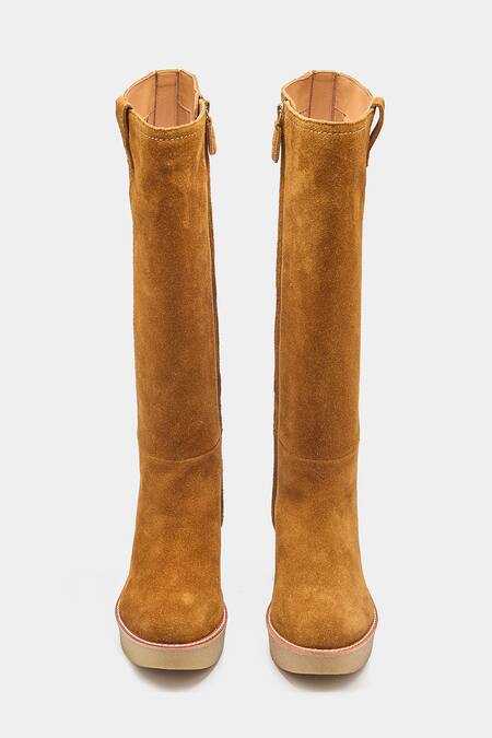 Shop_Oroh_Tan Micaela Genuine Leather Long Boots 