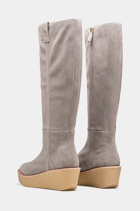 Shop_Oroh_Gray Micaela Genuine Leather Long Boots _Online_at_Aza_Fashions