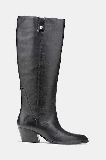 Buy_Oroh_Black Palmira Genuine Leather Long Boots _Online_at_Aza_Fashions
