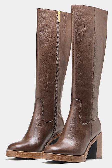 Oroh Brown Maria Genuine Leather Long Boots 