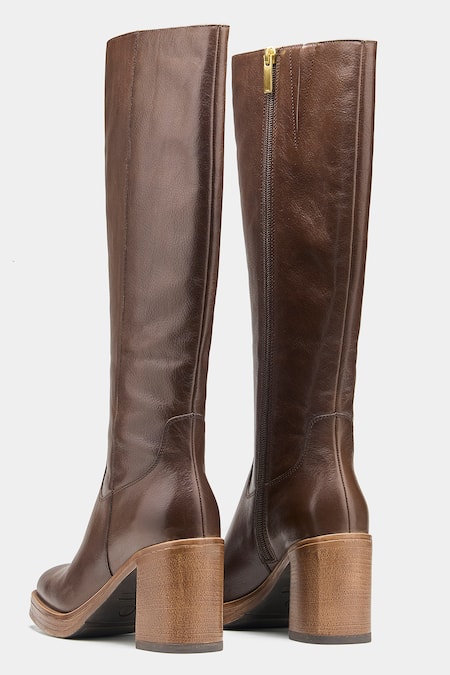 Shop Oroh Brown Maria Genuine Leather Long Boots at Aza Fashions Shop_Oroh_Brown Maria Genuine Leather Long Boots _at_Aza_Fashions