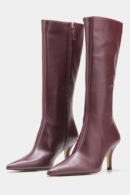 Oroh Luz Genuine Leather Pointed Toe Long Boots 