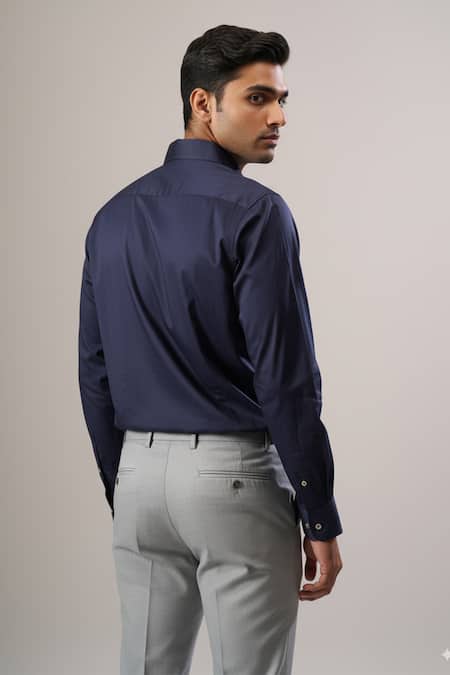 Rohit Bal Bird Placement Embroidered Shirt 