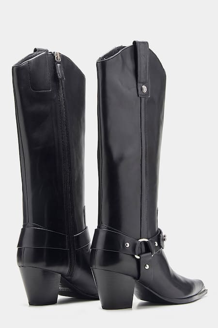 Oroh Olivia Genuine Leather Long Boots with Block Heel 