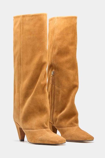 Oroh Patricia Long Boots with Kitten Heel 