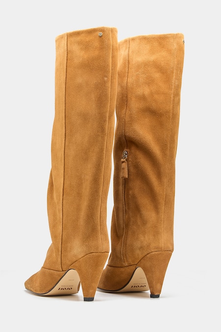 Oroh Patricia Long Boots with Kitten Heel 